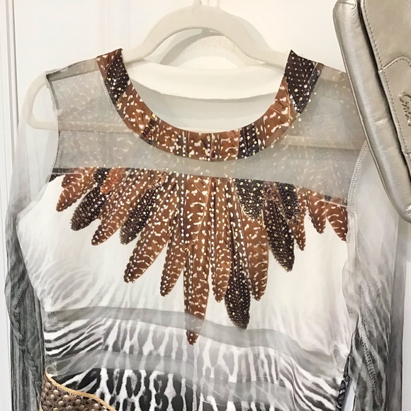 NF Embellished Animal Print Dress Size XL, EUC - Picture 5 of 6